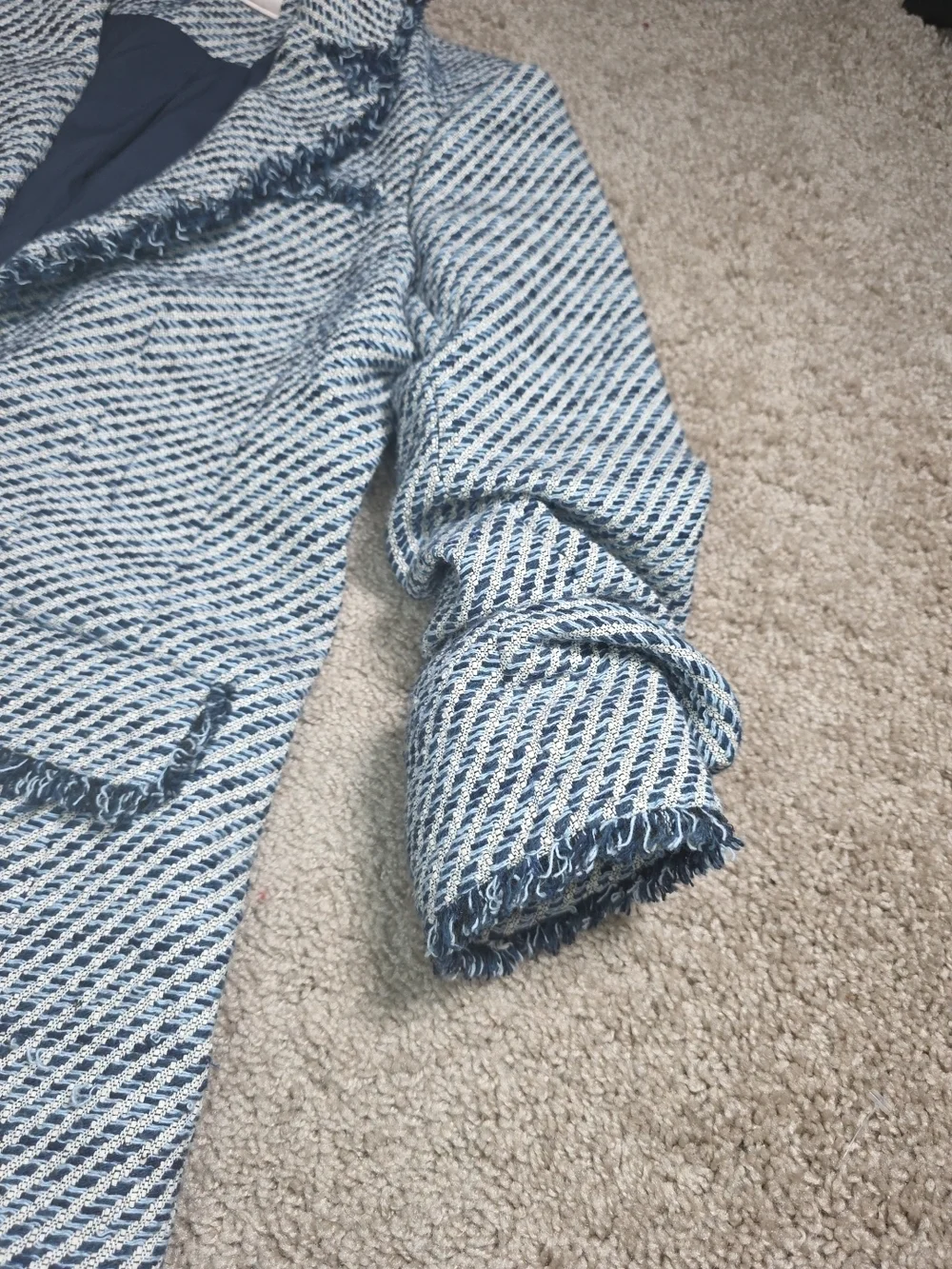 Cinq à Sept Noemie Khloe Bouncle Blazer In Navy Multi Sz 0 - Picture 7 of 13